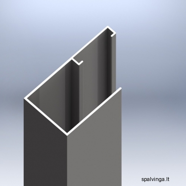 Profilis U +20X1850MM CHROM